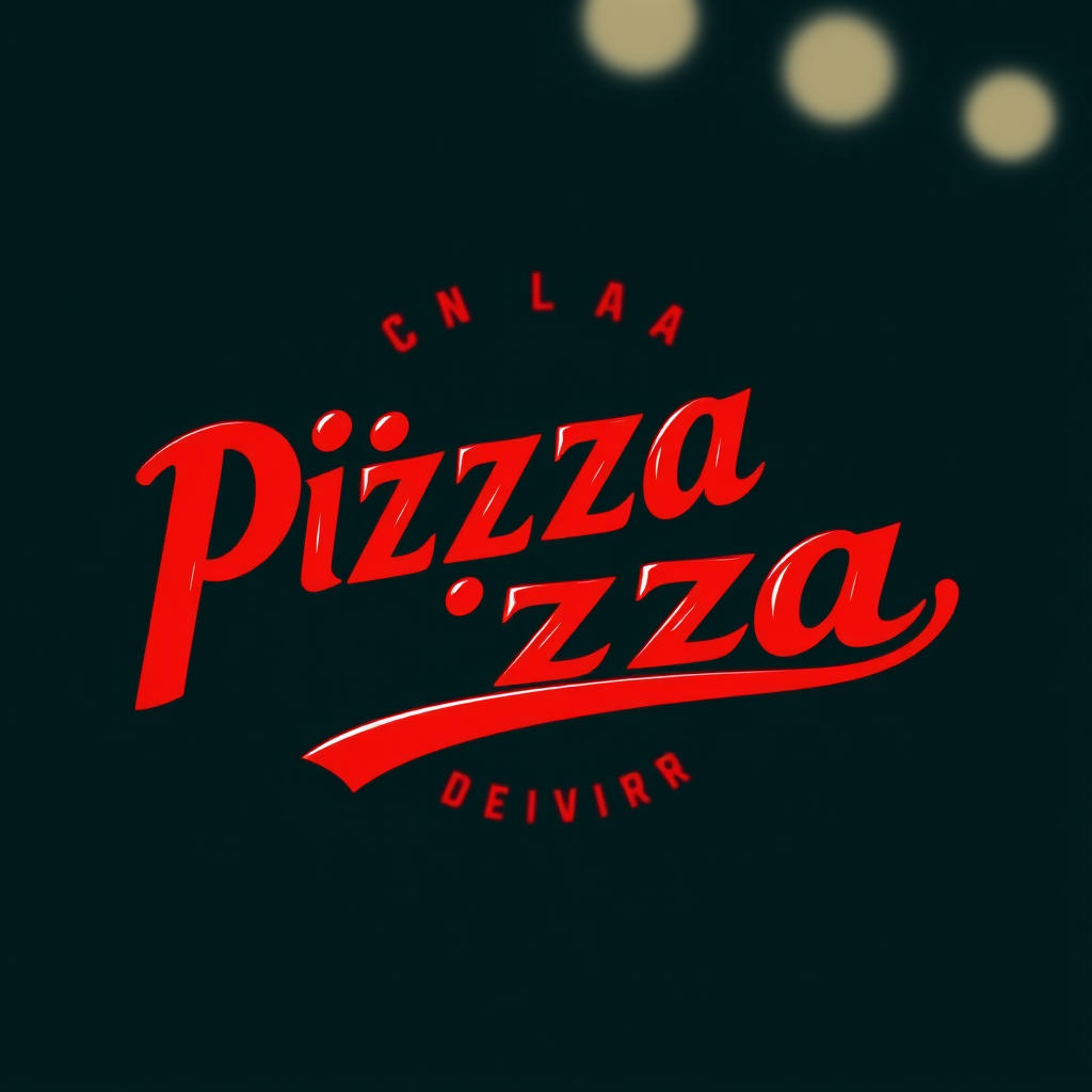 Pizzapizza logo featuring retro 1950s Canadian diner style lettering in cherry red with white text, vintage pizza delivery branding